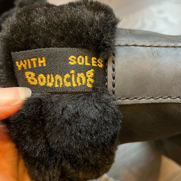 Dr. Martens Black Combat Boots Faux Fur Lined size 9 - Picture 10 of 16